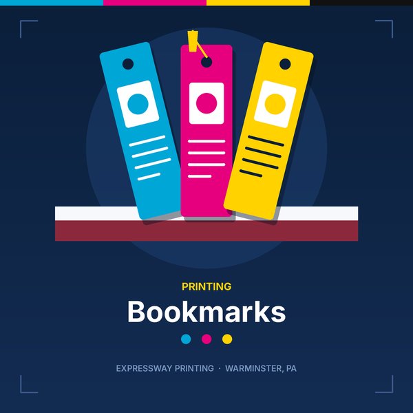 Illustration of bookmarks by Expressway Printing