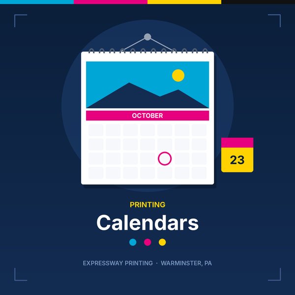 Illustration of calendars by Expressway Printing