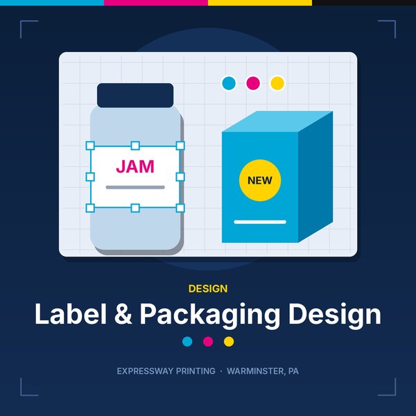 Illustration of label & packaging design by Expressway Printing