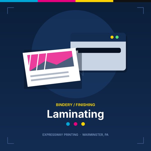 Illustration of laminating by Expressway Printing
