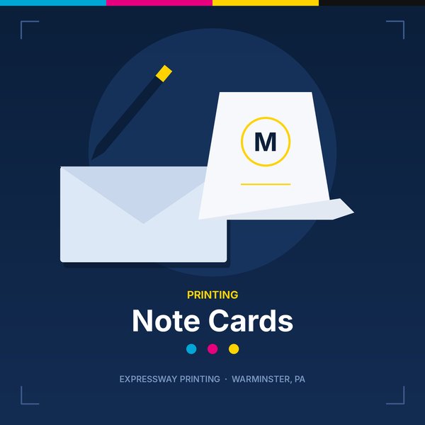 Illustration of note cards by Expressway Printing