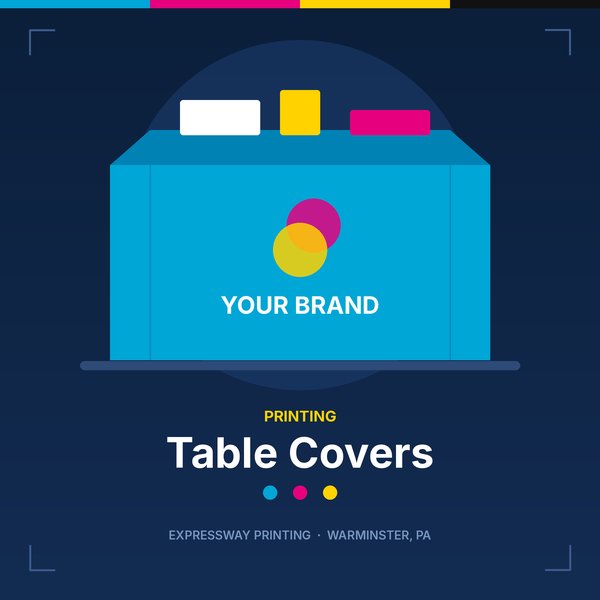 Illustration of table covers by Expressway Printing