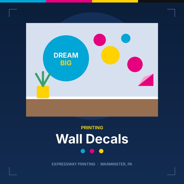 Illustration of wall decals by Expressway Printing
